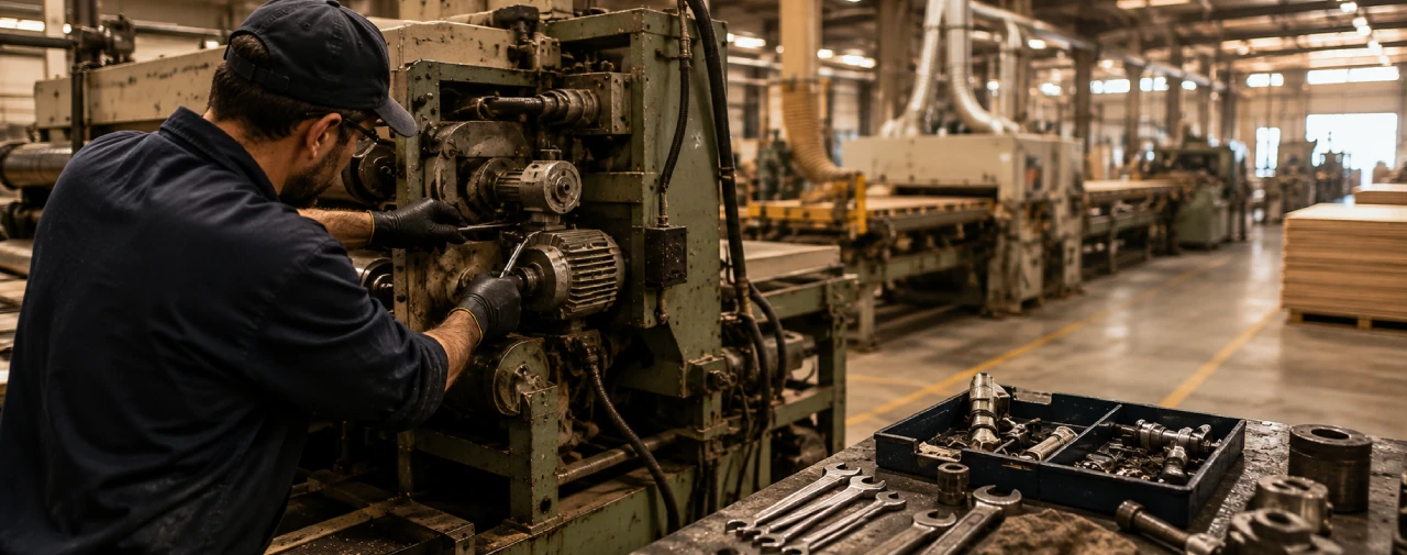 Manutenção industrial de máquinas madeireiras